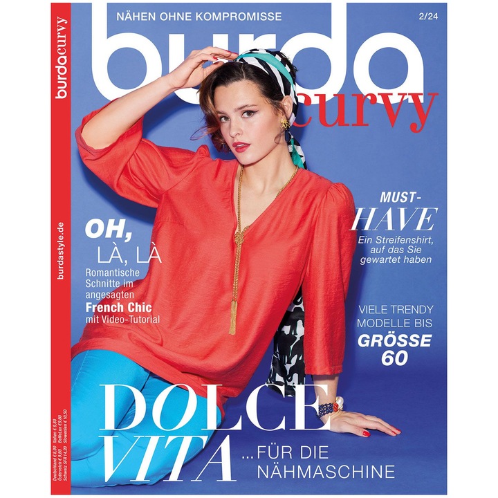 Списание Burda Plus, Curvy пролет 2/2024 редактирано на немски език