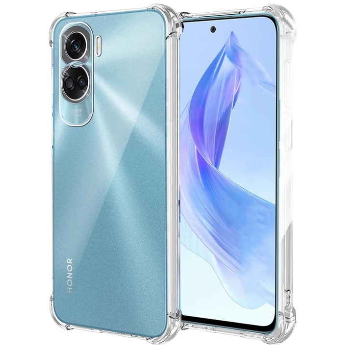 Калъф за Honor 90 Lite DaDen®, Antishock, Ultra Protection, Corner protection, Antishock, Удароустойчив, Transparent