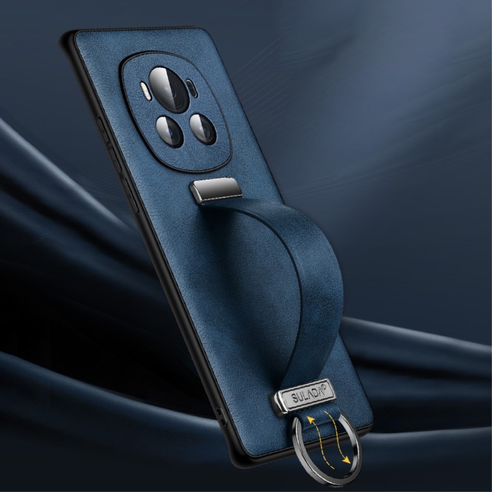 Husa SULADA Fashion Series pentru Honor Magic6 Pro 5G Kickstand, PC+TPU acoperita cu piele - Neagra