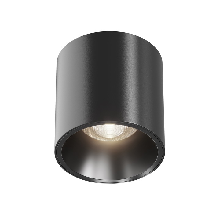 LED mennyezeti lámpa Maytoni Technical Alfa LED, fekete, LED 12W, 900lm 4000K szabályozható