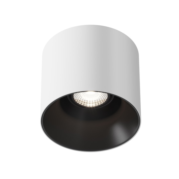 LED mennyezeti lámpa Maytoni Technical Alfa LED, fehér, fekete, LED 25W, 2130lm 4000K