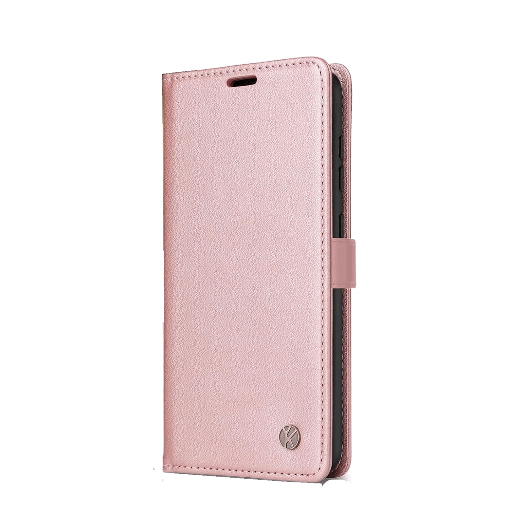 Husa Flip din Piele Ecologica pentru Samsung Galaxy S23 Ultra, Inchidere Magnetica, Tip Carte, Suport Card, Protectie Completa, rose/gold, H9IE5