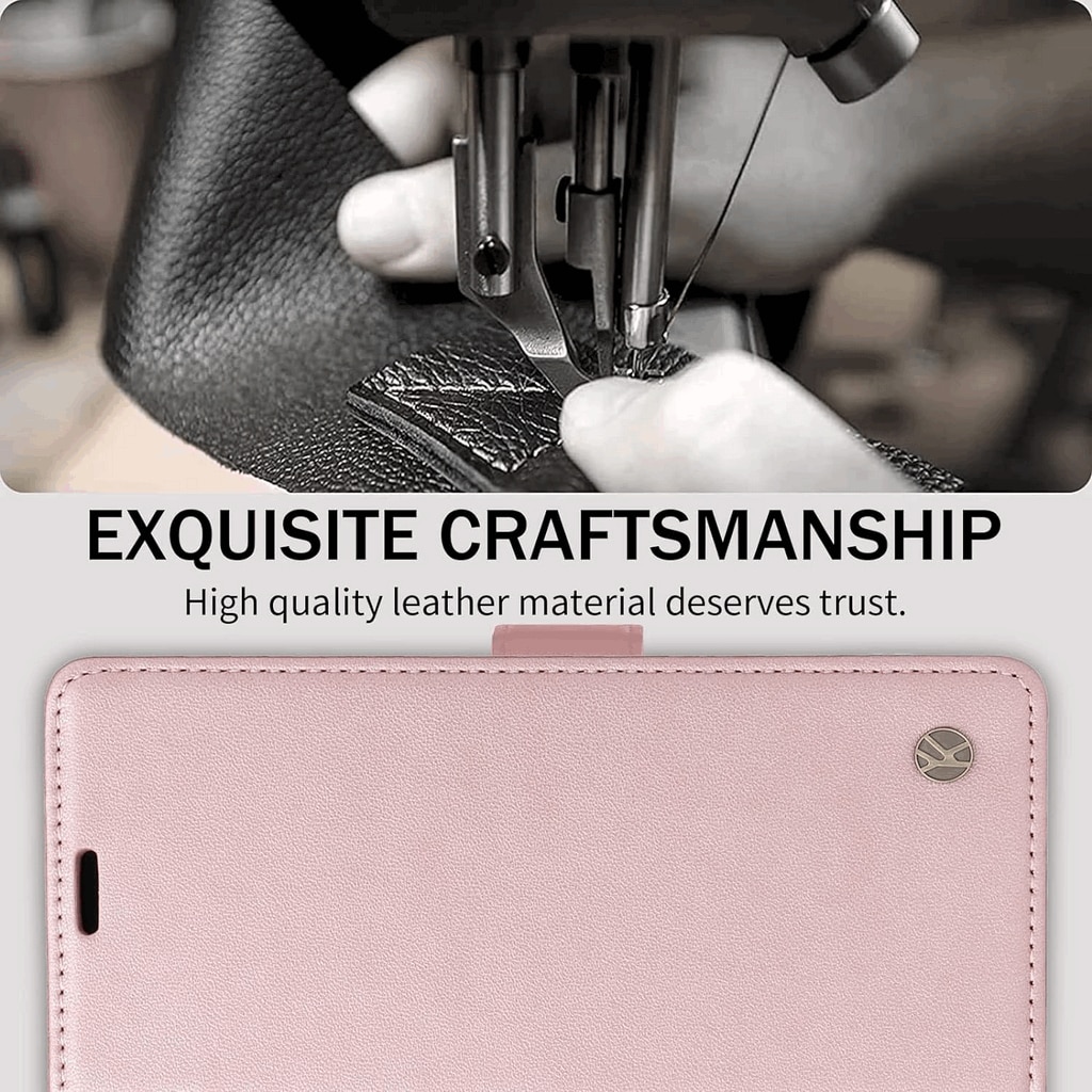 Husa Flip din Piele Ecologica pentru Samsung Galaxy S23 Ultra, Inchidere Magnetica, Tip Carte, Suport Card, Protectie Completa, rose/gold, H9IE5
