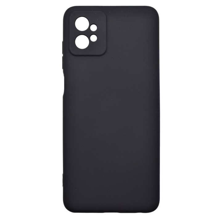 Husa compatibila cu Motorola Moto G32, Silicon Cover, Interior Microfibra, Protectie Camere, Negru, Atlas