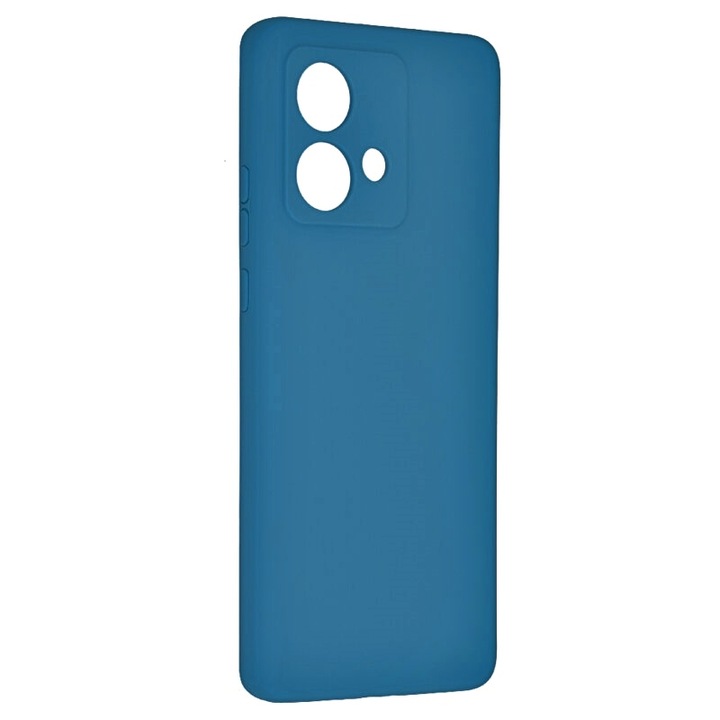 Husa compatibila cu Motorola Edge 40 Neo, Silicon Cover, Interior Microfibra, Protectie Camere, Bleumarin, Atlas