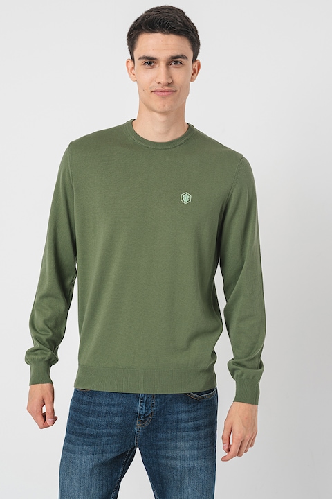 Lumberjack, Kerek nyakú pamutpulóver, Páfrányzöld