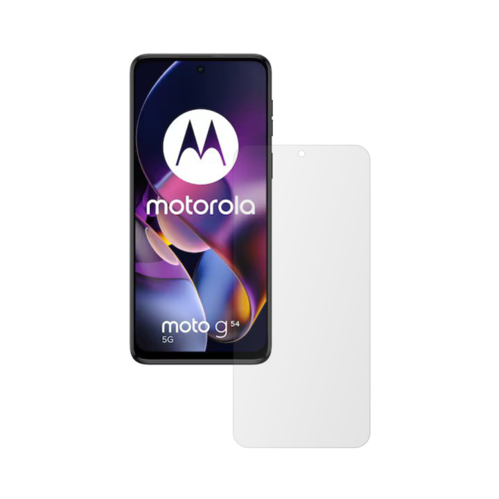 Комплект от 2X iSkinz протектор за екран за Motorola Moto G54, G54 Power - подходящ за калъф, Invisible Skinz HD, ултра-прозрачен силикон с пълно покритие, залепващ и гъвкав