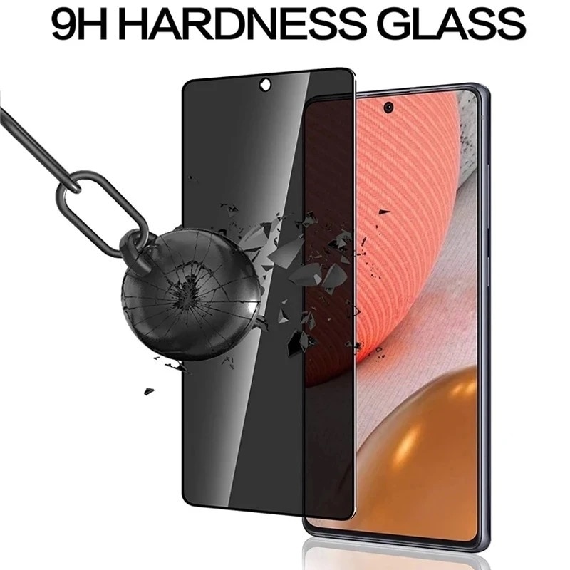Folie protectie Privacy, 3D sticla securizata compatibila Samsung Galaxy A52 5G/ 52 S, Full Glue
