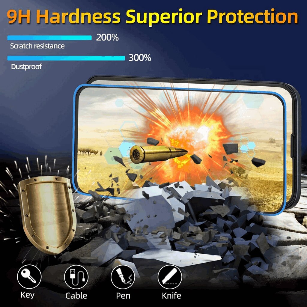 Pachet de 2 folii de protectie pentru Samsung Galaxy S21FE 5G, duritate 9H, folie de sticla, protectie ecran ultra-HD rezistenta la zgarieturi, anti-bule, Oduio