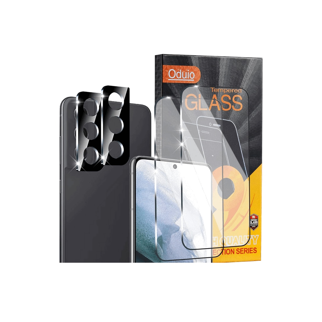 Pachet de 2 folii de protectie pentru Samsung Galaxy S21FE 5G, duritate 9H, folie de sticla, protectie ecran ultra-HD rezistenta la zgarieturi, anti-bule, Oduio