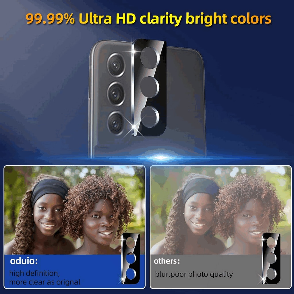 Pachet de 2 folii de protectie pentru Samsung Galaxy S21FE 5G, duritate 9H, folie de sticla, protectie ecran ultra-HD rezistenta la zgarieturi, anti-bule, Oduio