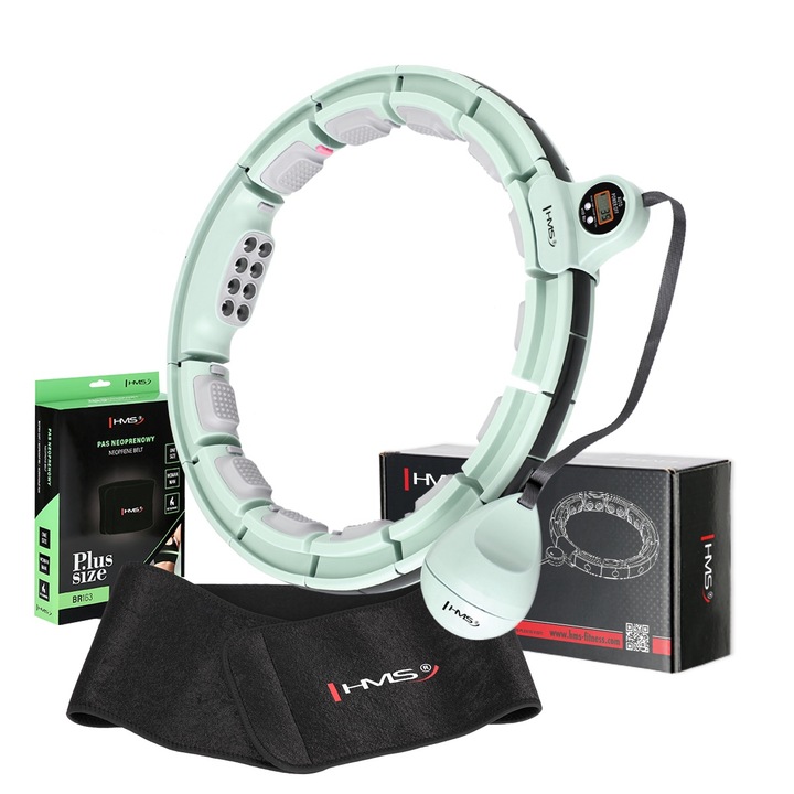 Set fitness hula hoop, HMS, Verde