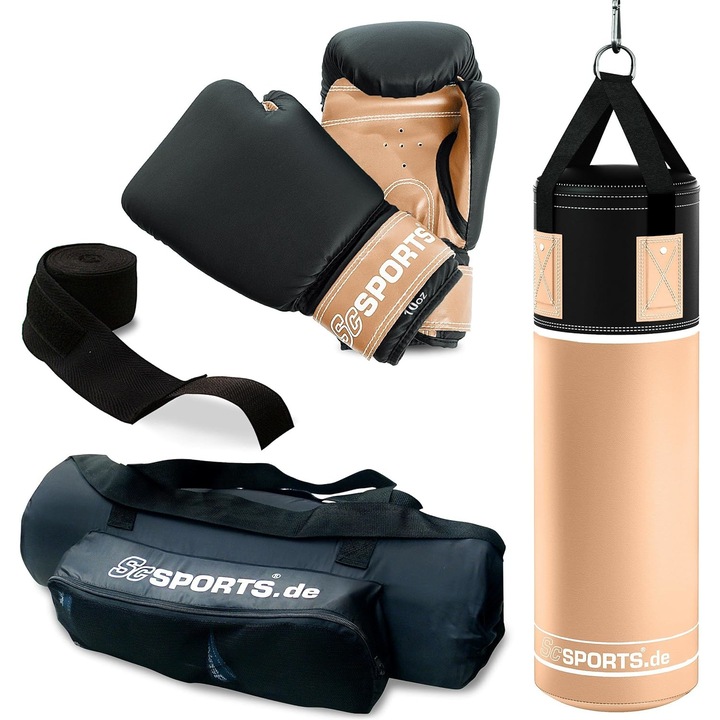 Set sac de box, cu manusi de box, cu bandaje, ScSPORTS®