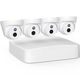 Kit supraveghere video de interior, NVR PoE+ cu 4 camere conch 2K