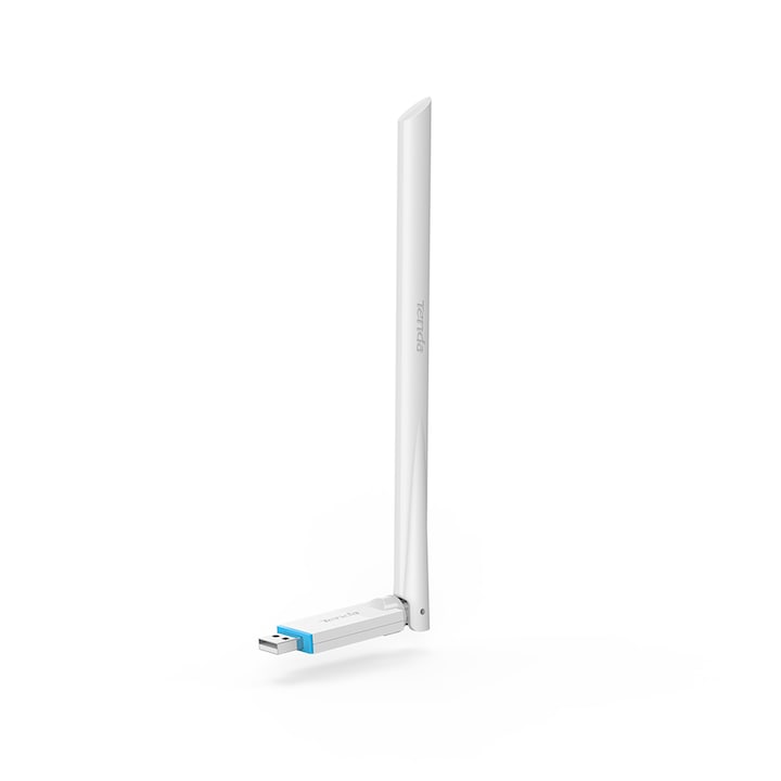 Безжичен USB адаптер Tenda U2 N150 High Gain, Бял