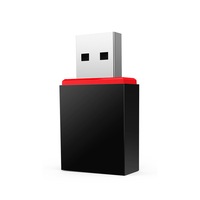 Mini adaptor wireless N Tenda U3 300Mbps, negru/rosu