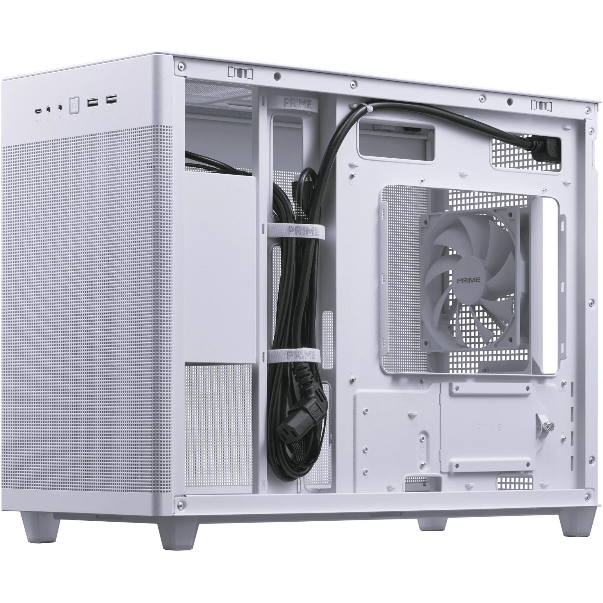 Carcasa PC ASUS AP201 Mesh, Micro-ATX, Alb - eMAG.ro
