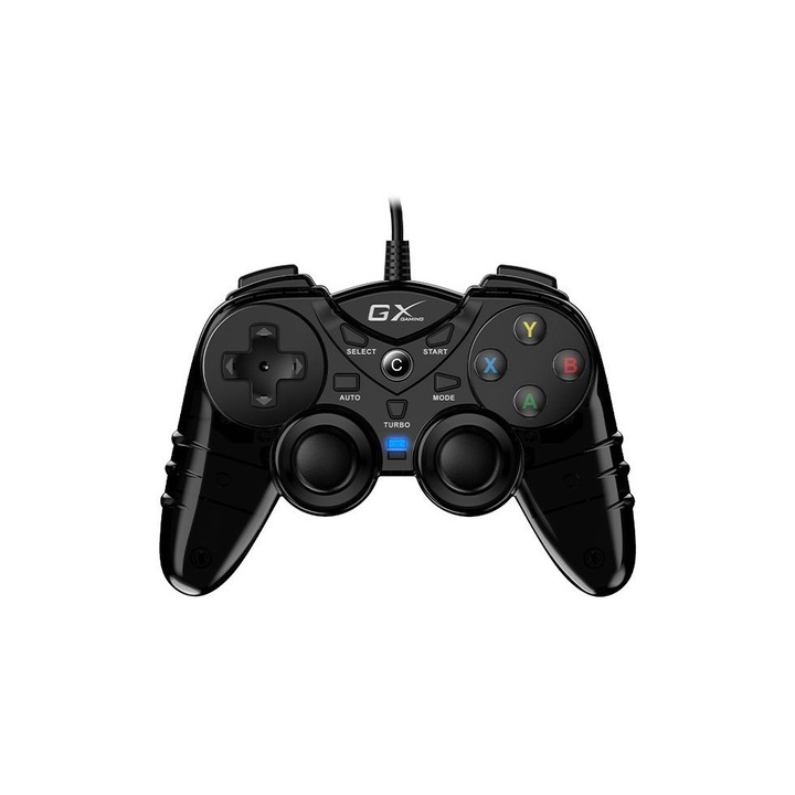 Genius (31610001400) GX-17UV USB analóg gamepad, PC/PS3, vibrációs, fekete