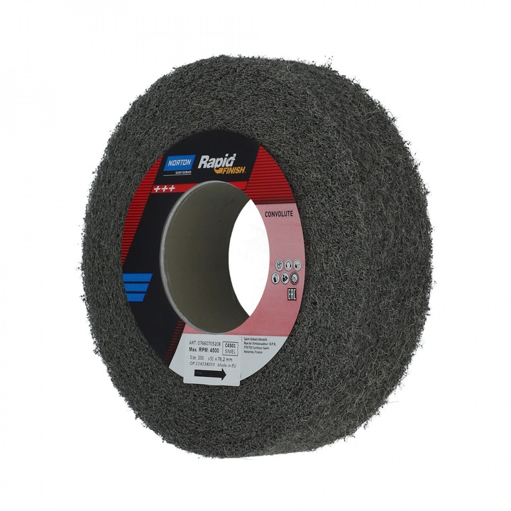 Norton Rapid Finish DCS Open Mesh rost csiszolókorong 200x50x76, 2mm Medium