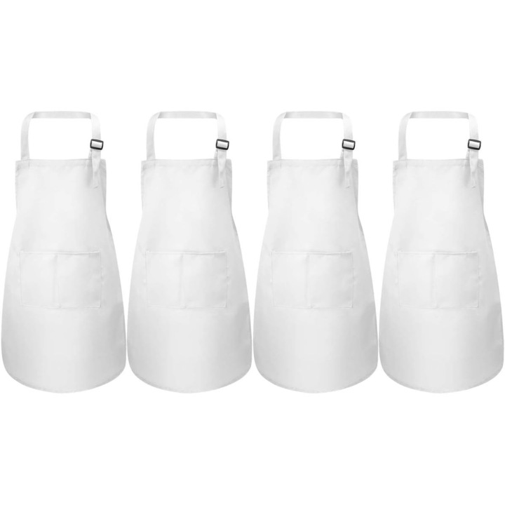 Set 4 sorturi pentru copii, QttvbTna, Poliester, Alb