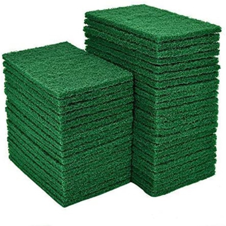 Set 40 bucati tampoane de curatat, Cozevdnt, reutilizabile, verde, 4x6 inci