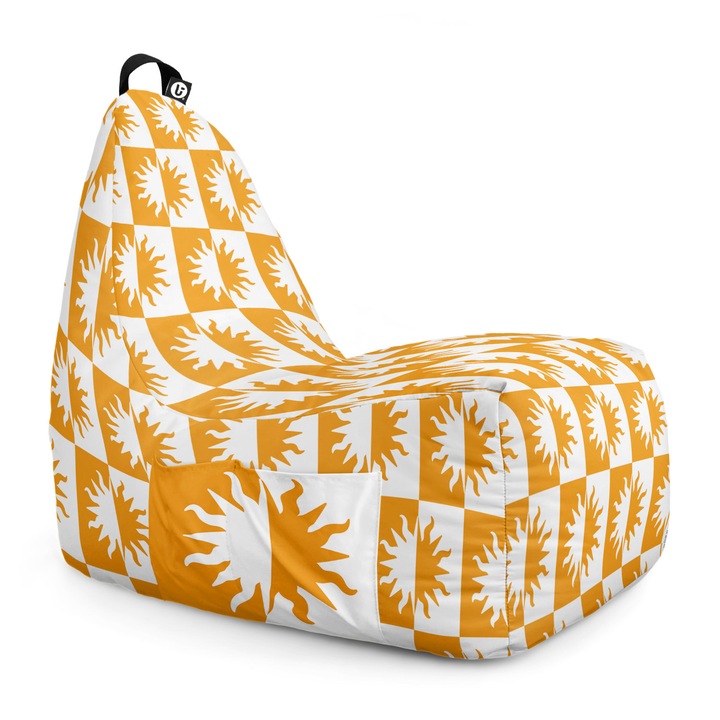Fotoliu Updeco Puf Bean Bag tip Chill, sac interior, impermeabil, indoor/outdoor, cu maner, 62 x 95 x 75 cm, Sunny