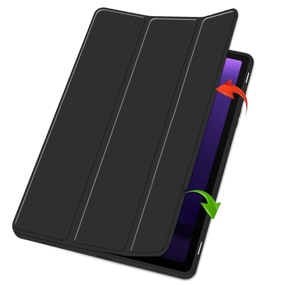 Husa compatibila cu iPad Pro 12.9 2018/2020/2021/2022, 12.9 inchi, Tip carte, Comando Tab Protect, Protectie completa, Functie Stand, Negru