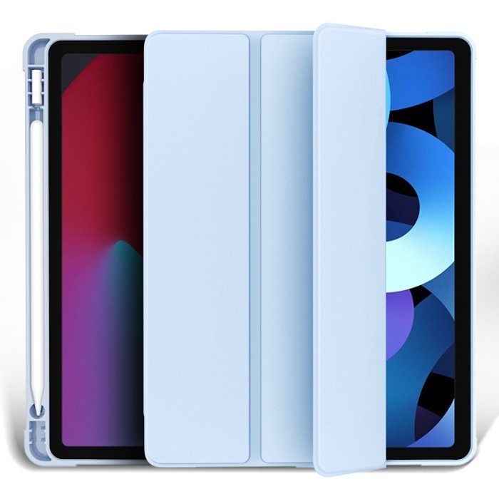 Husa compatibila cu Samsung Galaxy Tab S9 FE, 10.9 inchi, Tip carte, Comando Smart Protect, Protectie completa, Functie Wake & Sleep, Configurare Tip Stand, Albastru Deschis