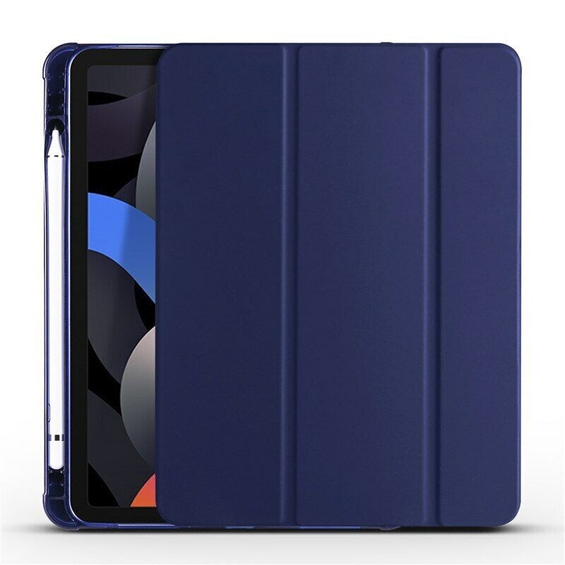 Husa compatibila cu Samsung Galaxy Tab A9 Plus, 11 inchi, Tip carte, Comando Tab Protect, Protectie completa, Functie Stand, Albastru Inchis