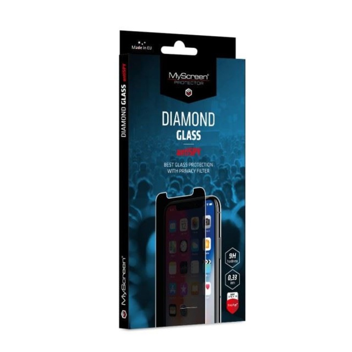 MyScreen Diamond Glass Lite Edge teljesképernyős betekintésvédett edzett üveg iPhone 14 Pro