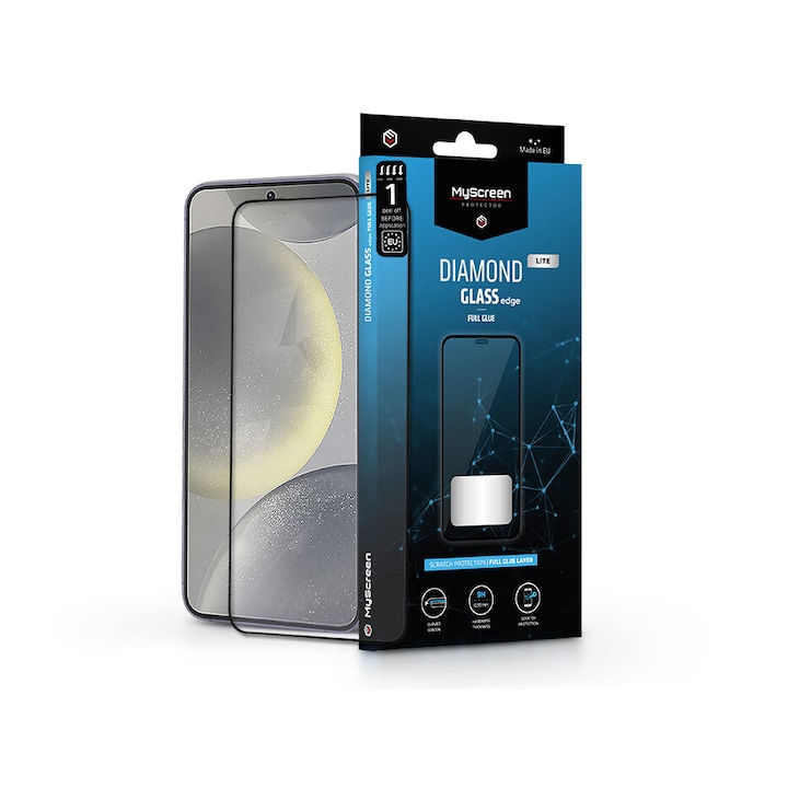 MyScreen Diamond Glass Lite Edge sticla calita pentru ecran complet cu cadru negru Samsung Galaxy S24