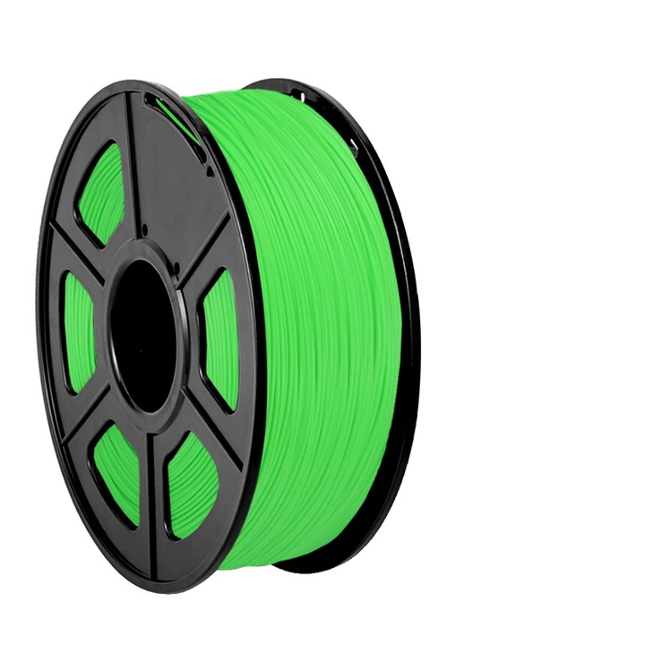 Filament 3D PLA+ biodegradabil, rezistenta ridicata, verde, 1.75mm, 1KG