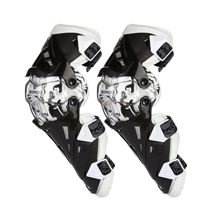 Наколенки, Мотокрос, Защита срещу удар, Черни, Универсален размер