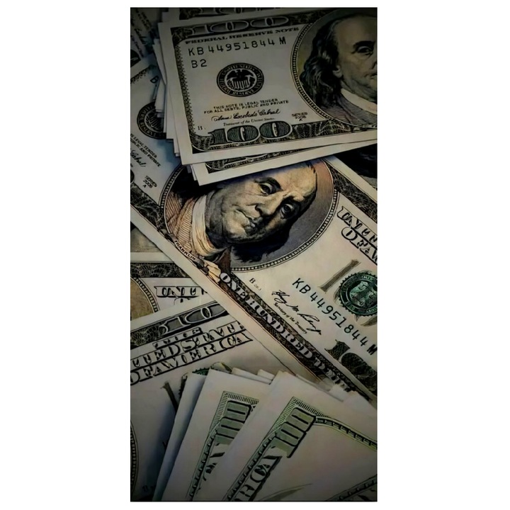 Tablou canvas Dolari americani, multicolor, 30 x 50 cm