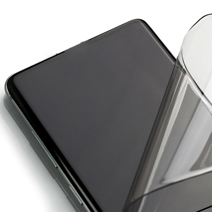 Фолио InvisiFlex, съвместимо с Realme Narzo N65, пълно лепило, пълно покритие, регенерируем силиконов хидрогел, SlimLine NanoShield, прозрачен