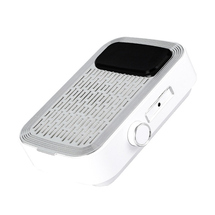 QttvbTna безжичен прахоуловител, 80W, бял/сребрист, 27.5x18.7x7.8cm