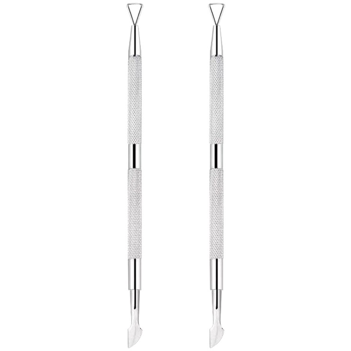 Pusher cuticule AMRINUGL din otel inoxidabil, design ergonomic, cu lama ascutita, pentru unghii si unghii de la picioare
