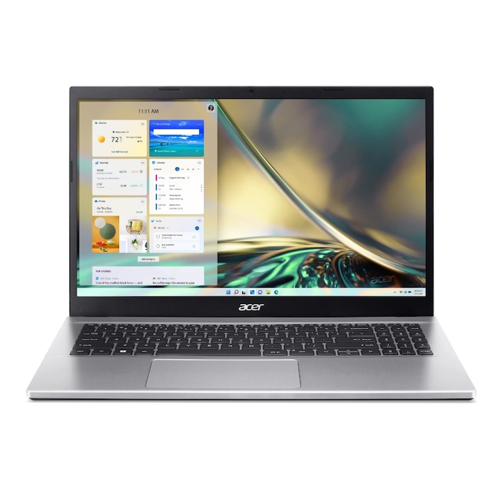 Laptop Acer Aspire 3 A315-59-511N, NX.K6TEX.01G, 15.6", Intel Core i5-1235U (10 nuclee), Intel Iris Xe Graphics, 16GB (1x16GB) DDR4, argintiu