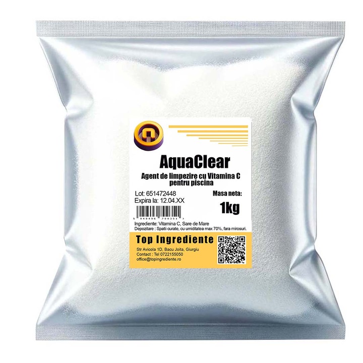 AquaClear - Tisztítószer C-vitaminnal úszómedencéhez 1kg