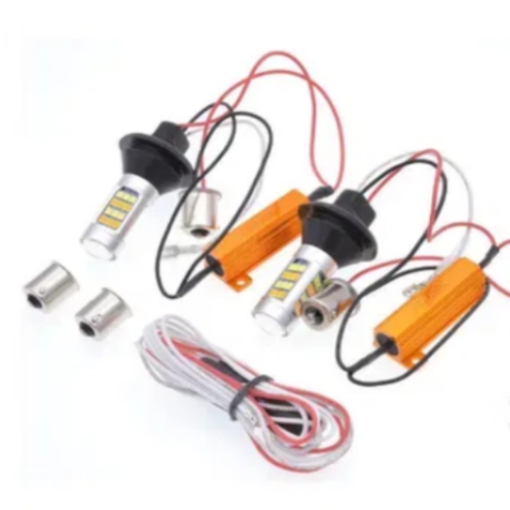 Комплект 2 LED крушки за дневни светлини и мигач