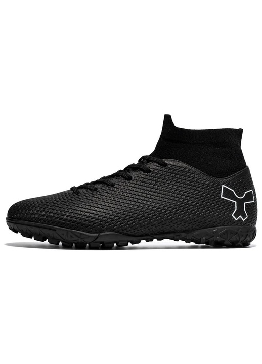 Ghete de fotbal MBrands cu glezniera 7.5 pentru teren sintetic, Negru