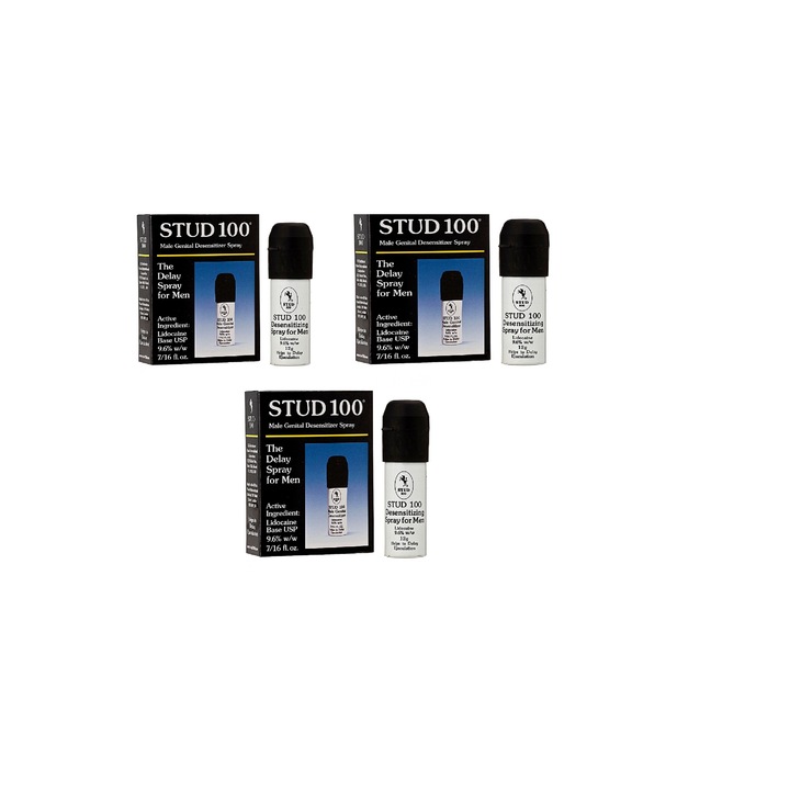 Комплект от 3 Спрей STUD 100, Против еякулация, 12 ml