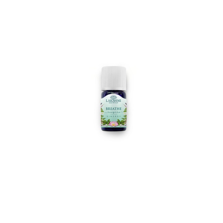 100%-os tisztaságú "Breathe" illóolajok keveréke 10ml, Lakshmi, szibériai fenyővel, fenyővel, eukaliptusz radiata-val, ravintsarával, mirtusszal, rozmaringgal