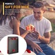Портфейл, Zggzerg, 7 слота, с RFID блокиране, защита против кражба, малък и преносим, унисекс, използва се за зареждане на билети, лични карти, банкови карти, текстура от въглеродни влакна, микрофибър, 10,8 cm x 7,7 cm x 1,5 cm, черен + червено