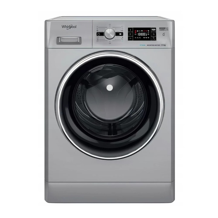 Masina De Spalat Rufe Profesionala Whirlpool AWG1114SD, Clasa A, 11 Kg, 1400 Rpm, Argintiu