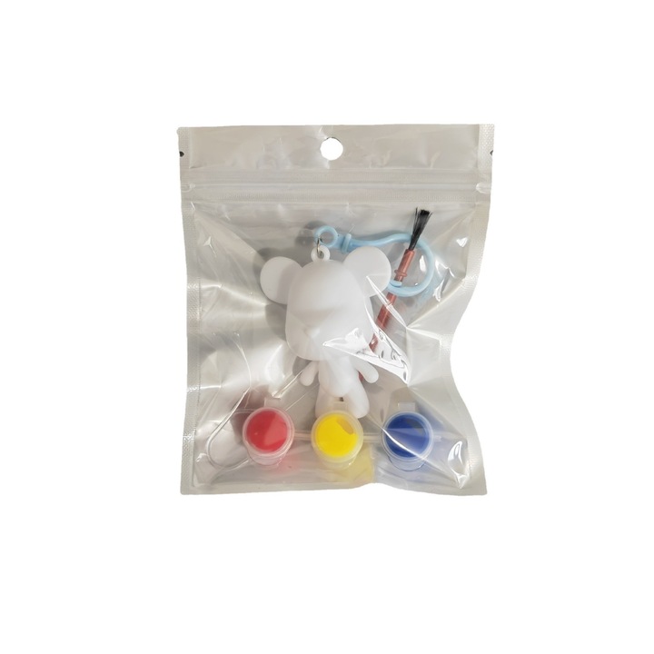 Breloc de pictat pentru copii, set cu pensule, multicolor