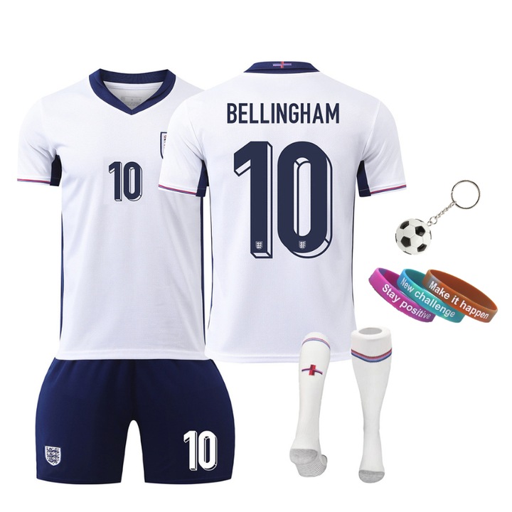 Sportfelszereles gyerekeknek Bellingham 10. sz., MzcrJosv ®, 3 karkoto, Kulcstarto, Polieszter, Feher