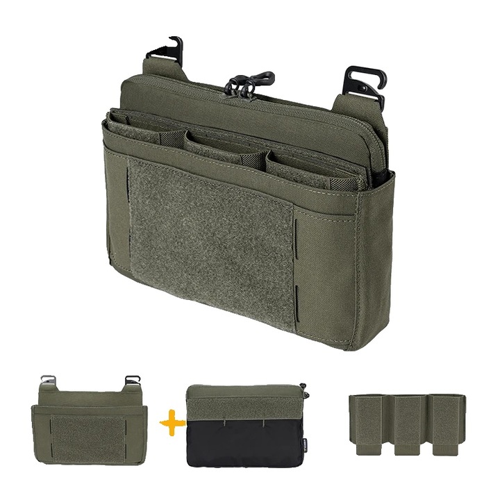 Set 3 huse tactice, verde, 23x16.5x5cm