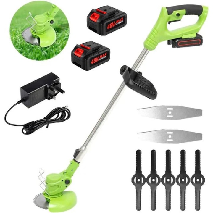Trimmer Prtabil PENDAN cu 2 Acumulatori, 24V, 800W, Tija Extensibila si Accesorii Incluse