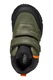 Geox, Ghete impermeabile din piele ecologica cu insertii din material textil, Negru/Portocaliu mandarina/Verde aquamarin